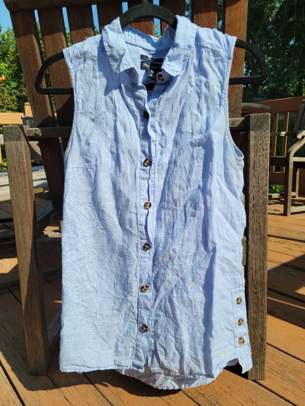 100% Linen Button Tank